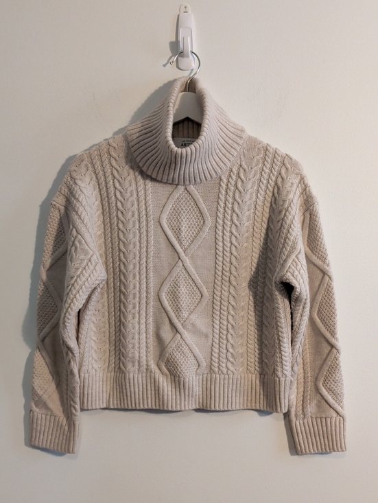 Aritzia Sweaters - ARITZIA hi-hip turtleneck in heather light bone - size xs